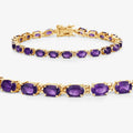 Genuine Purple Amethyst Tennis Bracelet Silver by Fine Color Jewels