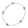 Genuine Purple Tanzanite By The Yard Bracelet by Fine Color Jewels