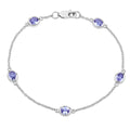 Genuine Purple Tanzanite By The Yard Bracelet by Fine Color Jewels