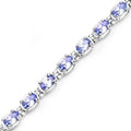 Genuine Purple Tanzanite Tennis Bracelet Silver by Fine Color Jewels