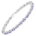 Genuine Purple Tanzanite Tennis Bracelet Women by Fine Color Jewels