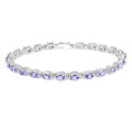 Genuine Purple Tanzanite Tennis Bracelet Women by Fine Color Jewels