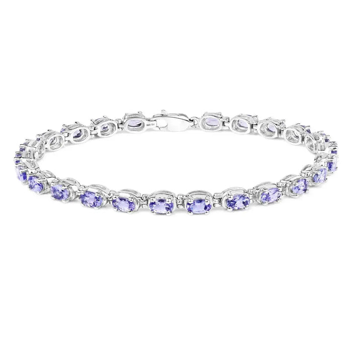 Genuine Purple Tanzanite Tennis Bracelet Women by Fine Color Jewels