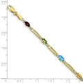 Genuine Rainbow Diamond Bracelet 10K Gold by Fine Color Jewels