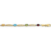 Genuine Rainbow Diamond Bracelet 10K Gold