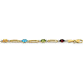 Genuine Rainbow Diamond Bracelet 10K Gold by Fine Color Jewels