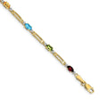 Genuine Rainbow Diamond Bracelet 10K Gold by Fine Color Jewels