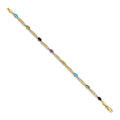 Genuine Rainbow Diamond Bracelet 10K Gold by Fine Color Jewels
