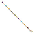 Genuine Rainbow Diamond Infinity Bracelet 14k Gold by Fine Color Jewels