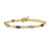 Genuine Rainbow Diamond Infinity Bracelet 14k Gold