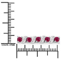 Genuine Ruby and White Topaz Bolo Bracelet by Fine Color Jewels