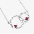 Genuine Ruby Infinity Pendant Necklace by Fine Color Jewels