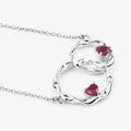 Genuine Ruby Infinity Pendant Necklace by Fine Color Jewels