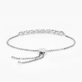 Genuine Swiss Blue Topaz and White Topaz Bolo Bracelet by Fine Color Jewels