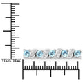Genuine Swiss Blue Topaz and White Topaz Bolo Bracelet by Fine Color Jewels