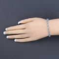 Genuine Swiss Blue Topaz Tennis Bracelet Silver by Fine Color Jewels
