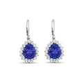 Genuine Tanzanite and Diamond Dangle Earrings by Fine Color Jewels
