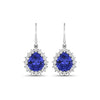 Genuine Tanzanite and Diamond Dangle Earrings