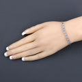 Genuine Tanzanite and White Topaz Bolo Bracelet by Fine Color Jewels