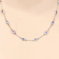 Genuine Tanzanite By The Yard Necklace by Fine Color Jewels