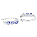 Genuine Tanzanite Diamond 3 Stone Earrings by Fine Color Jewels