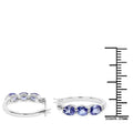 Genuine Tanzanite Diamond 3 Stone Earrings by Fine Color Jewels
