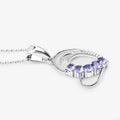 Genuine Tanzanite Heart Pendant Necklace by Fine Color Jewels
