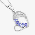 Genuine Tanzanite Heart Pendant Necklace by Fine Color Jewels