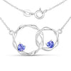 Genuine Tanzanite Infinity Pendant Necklace