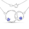 Genuine Tanzanite Infinity Pendant Necklace by Fine Color Jewels