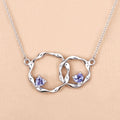 Genuine Tanzanite Infinity Pendant Necklace by Fine Color Jewels