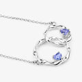 Genuine Tanzanite Infinity Pendant Necklace by Fine Color Jewels