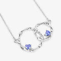 Genuine Tanzanite Infinity Pendant Necklace by Fine Color Jewels