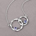 Genuine Tanzanite Infinity Pendant Necklace by Fine Color Jewels