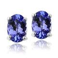 Genuine Tanzanite Round or Oval Shaped Studs by DailySale