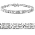 Genuine White Diamond Tennis Bracelet by Fine Color Jewels