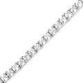 Genuine White Topaz Tennis Bracelet Silver by Fine Color Jewels