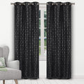 Geometric Pattern Blackout Thermal Window Curtain Pair Panel by DailySale