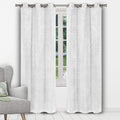 Geometric Pattern Blackout Thermal Window Curtain Pair Panel by DailySale