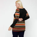 Geometric Print-Contrast Tunic by DailySale