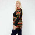 Geometric Print-Contrast Tunic by DailySale
