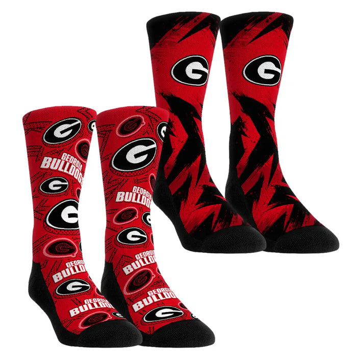 Georgia Bulldogs - Game Day 2-Pack by Rock 'Em Socks