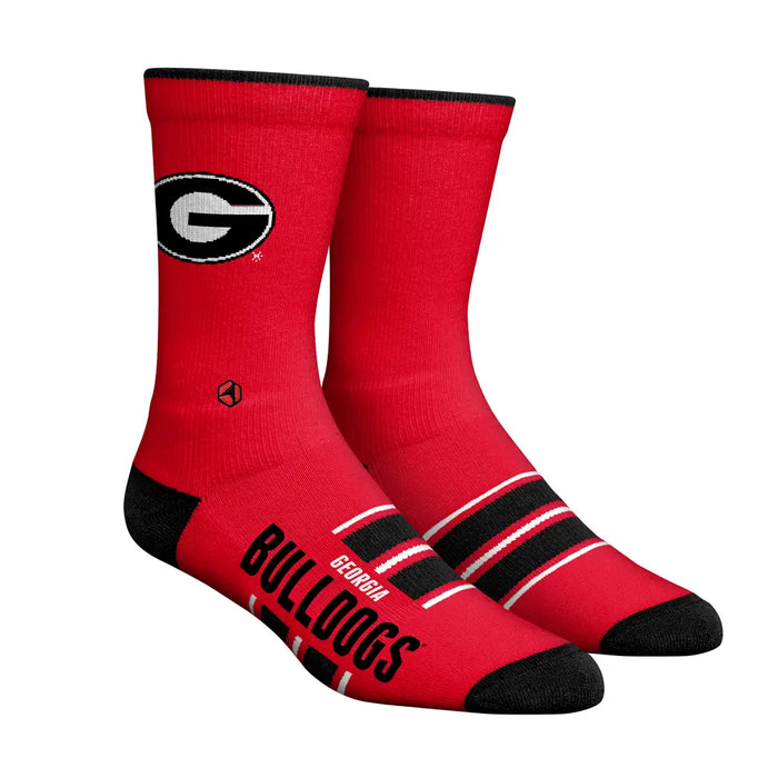 Georgia Bulldogs - Gametime Stripe (Knitted) by Rock 'Em Socks