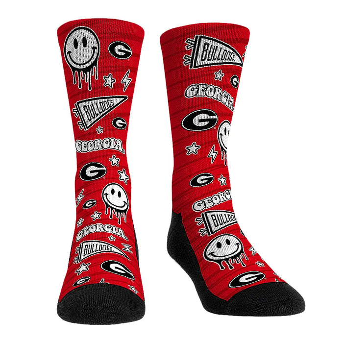 Georgia Bulldogs - Smiley Stickers by Rock 'Em Socks