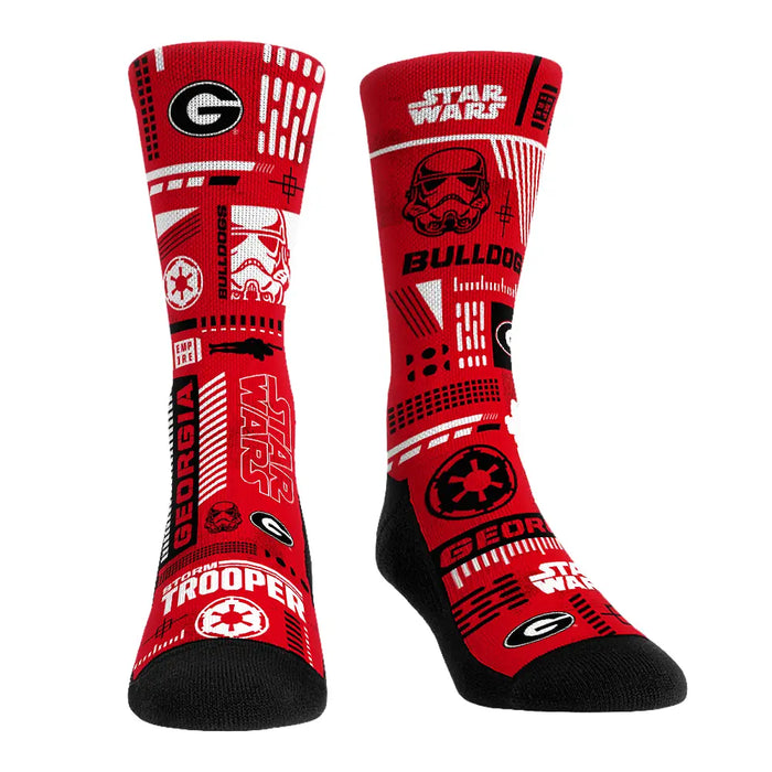 Georgia Bulldogs - Star Wars - Stormtrooper Pattern by Rock 'Em Socks