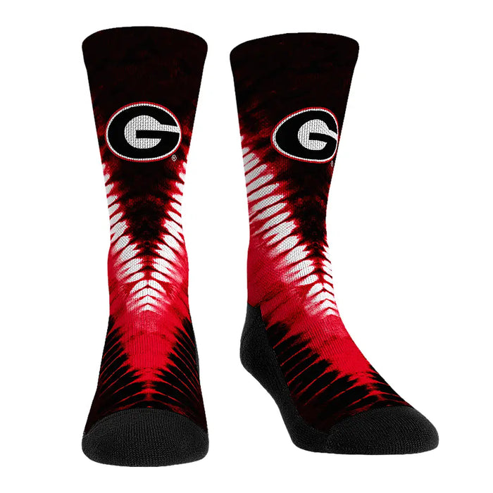 Georgia Bulldogs - V Shape Tie Dye by Rock 'Em Socks