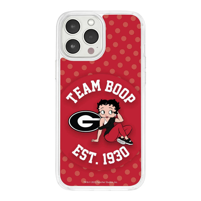 Georgia Bulldogs X Betty Boop HD Apple iPhone 15 Mag-Safe Phone Case by Affinity Bands
