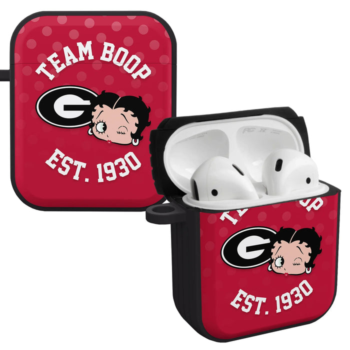 Georgia Bulldogs X Betty Boop HDX Apple AirPods Gen 1 & 2 Case Cover by Affinity Bands