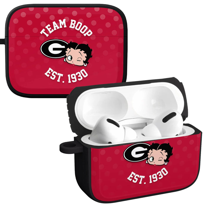 Georgia Bulldogs X Betty Boop HDX Apple AirPods Pro 1 & 2 Case Cover by Affinity Bands