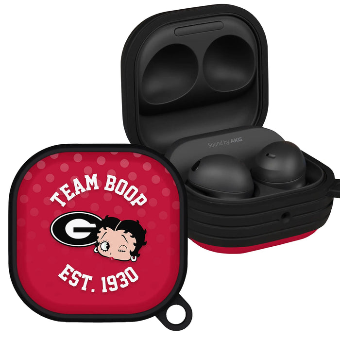 Georgia Bulldogs X Betty Boop HDX Samsung Galaxy Buds Pro & Buds Live Case Cover by Affinity Bands